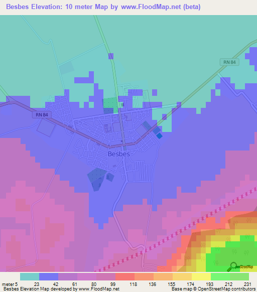 Besbes,Algeria Elevation Map