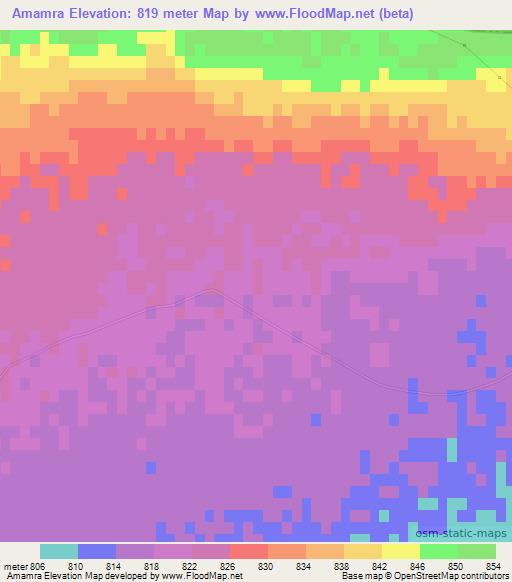 Amamra,Algeria Elevation Map