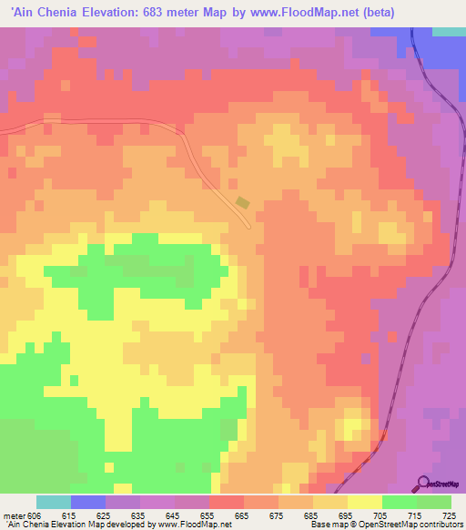 'Ain Chenia,Algeria Elevation Map