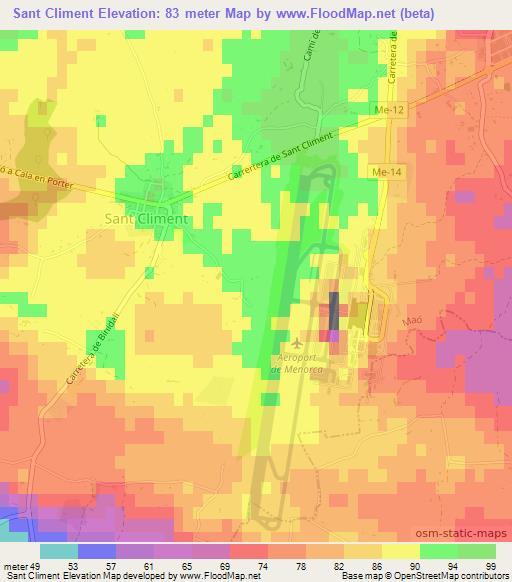 Sant Climent,Spain Elevation Map
