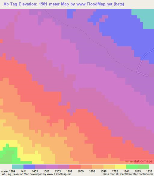 Ab Taq,Iran Elevation Map