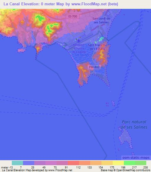 La Canal,Spain Elevation Map