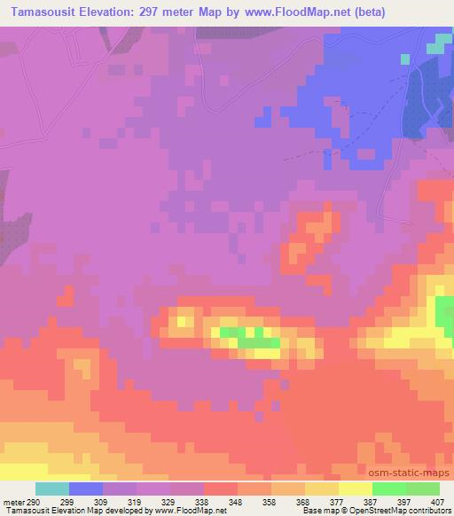 Tamasousit,Morocco Elevation Map