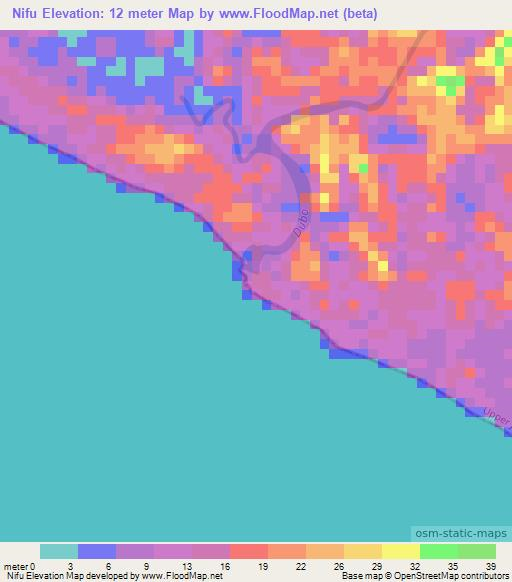 Nifu,Liberia Elevation Map