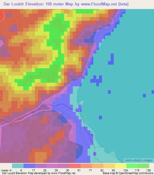 Dar Loubit,Algeria Elevation Map