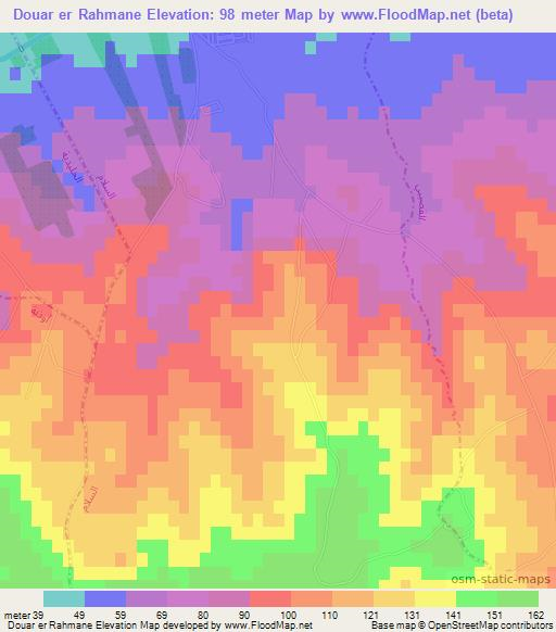 Douar er Rahmane,Tunisia Elevation Map