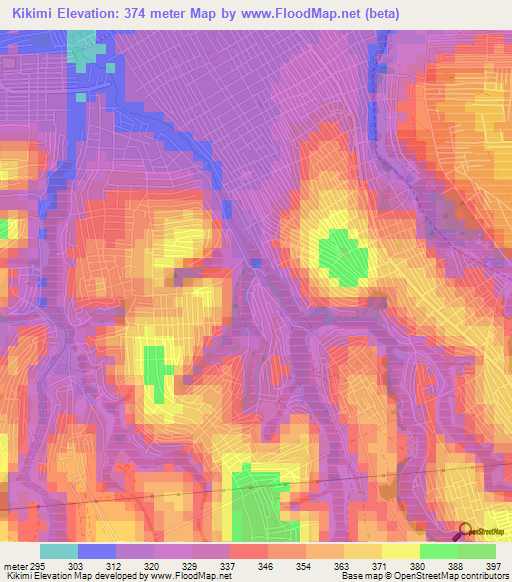 Kikimi,Congo (Kinshasa) Elevation Map