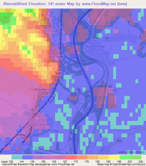 Kleinstillfried,Austria Elevation Map