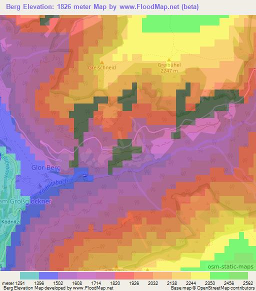 Berg,Austria Elevation Map
