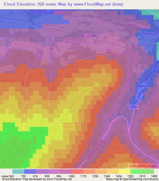 Einod,Austria Elevation Map