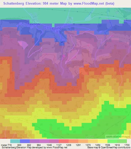 Schattenberg,Austria Elevation Map