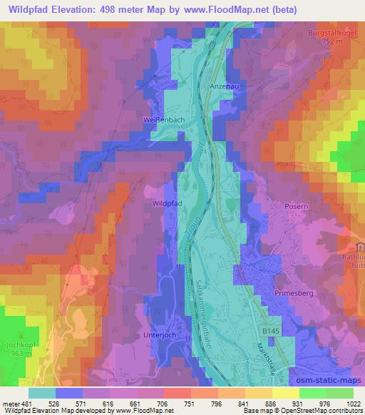 Wildpfad,Austria Elevation Map