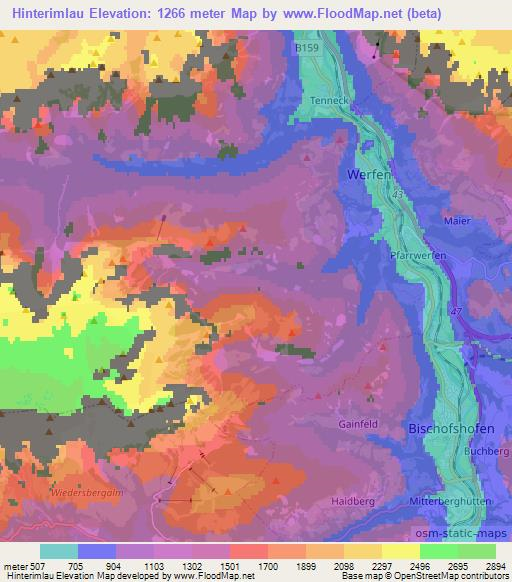 Hinterimlau,Austria Elevation Map