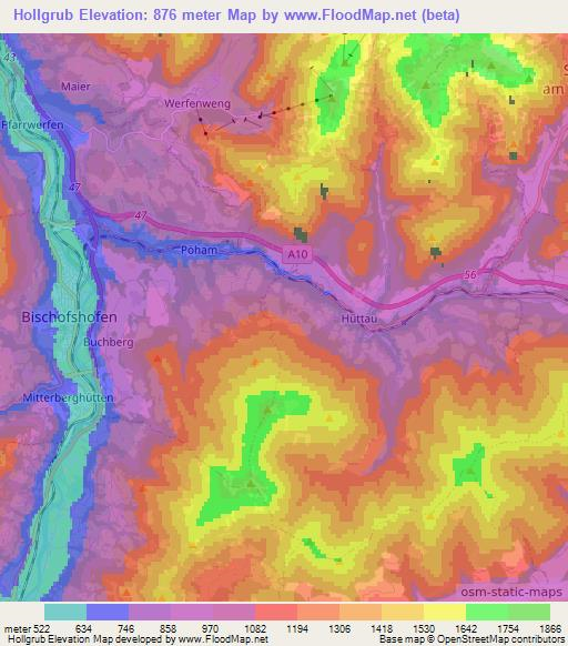 Hollgrub,Austria Elevation Map