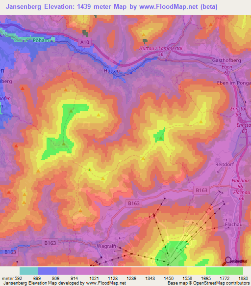 Jansenberg,Austria Elevation Map