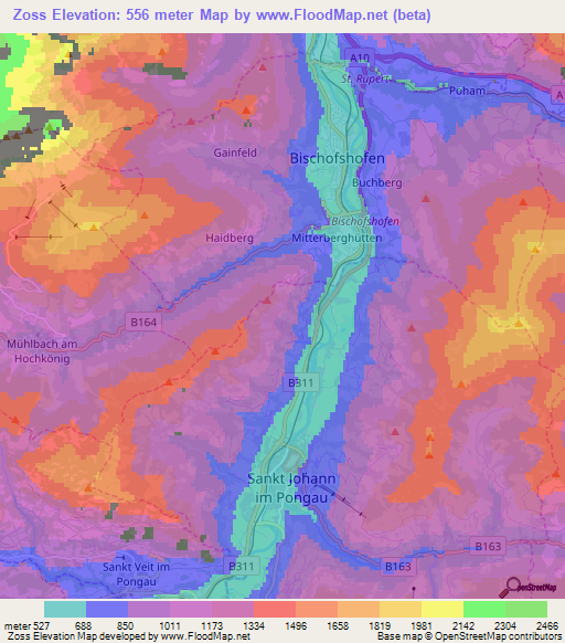 Zoss,Austria Elevation Map