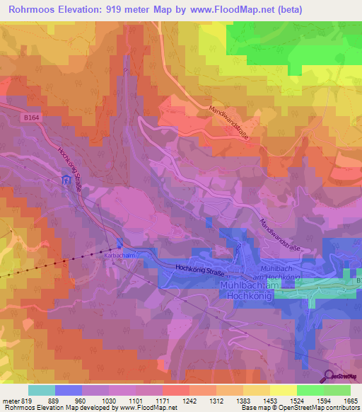 Rohrmoos,Austria Elevation Map