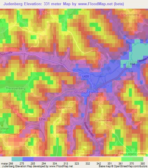 Judenberg,Austria Elevation Map