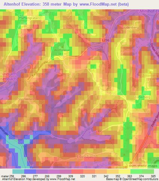Altenhof,Austria Elevation Map