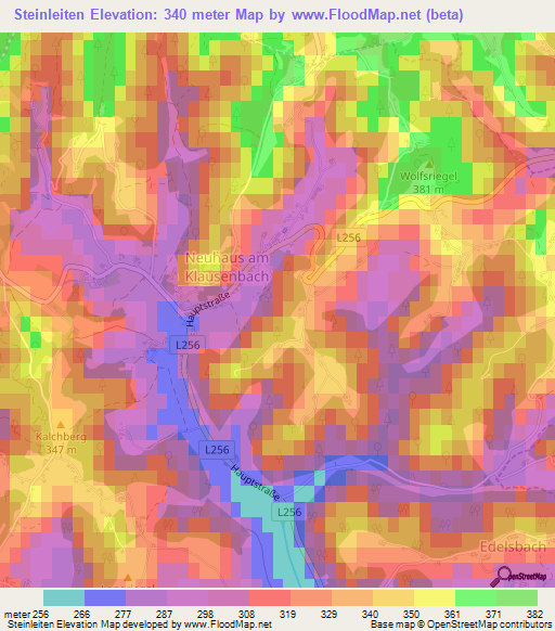 Steinleiten,Austria Elevation Map