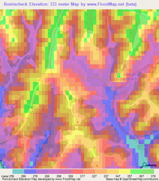 Romischeck,Austria Elevation Map