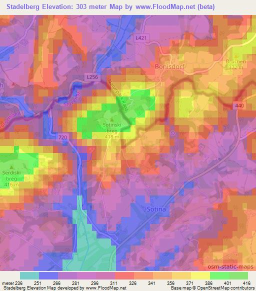 Stadelberg,Austria Elevation Map