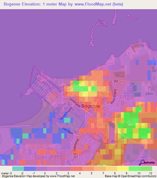 Bogense,Denmark Elevation Map