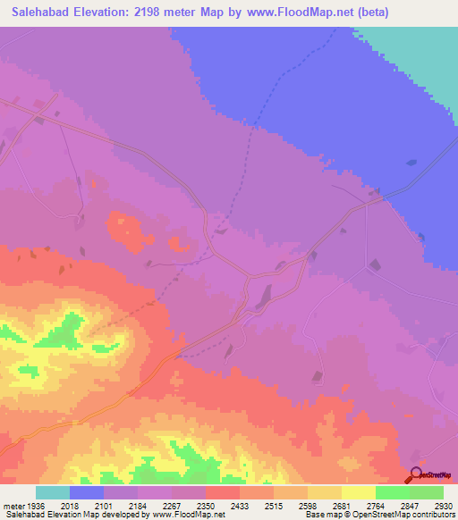 Salehabad,Iran Elevation Map