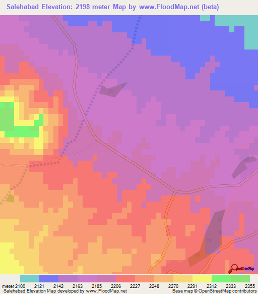 Salehabad,Iran Elevation Map