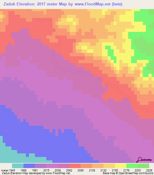 Zaduk,Iran Elevation Map