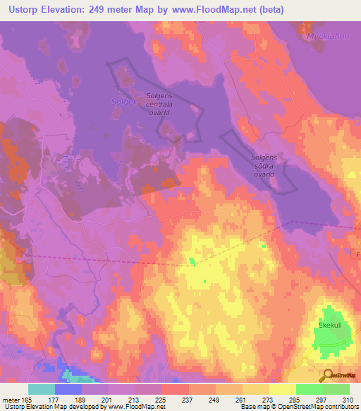 Ustorp,Sweden Elevation Map