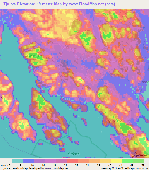 Tjulsta,Sweden Elevation Map