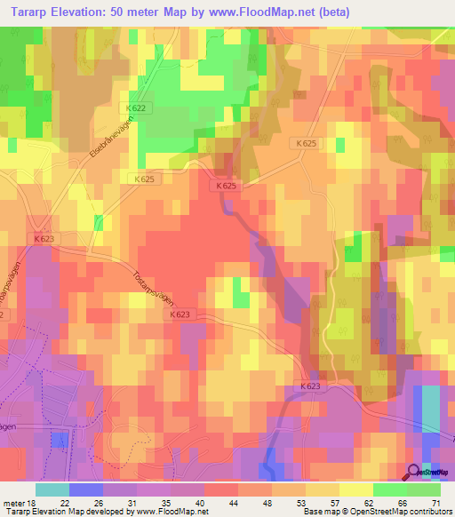 Tararp,Sweden Elevation Map