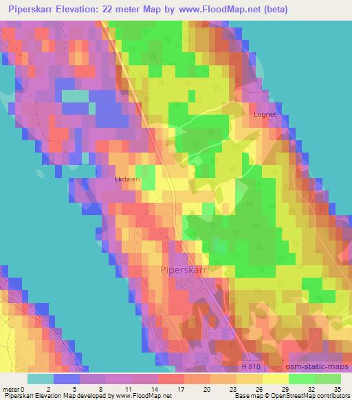 Piperskarr,Sweden Elevation Map