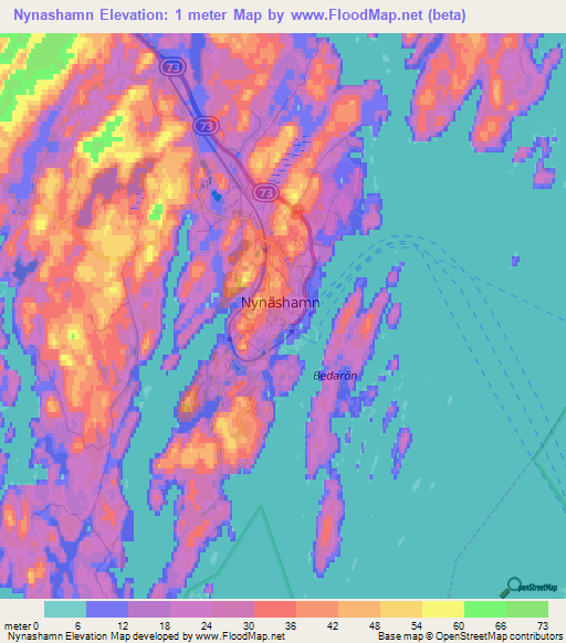 Nynashamn,Sweden Elevation Map
