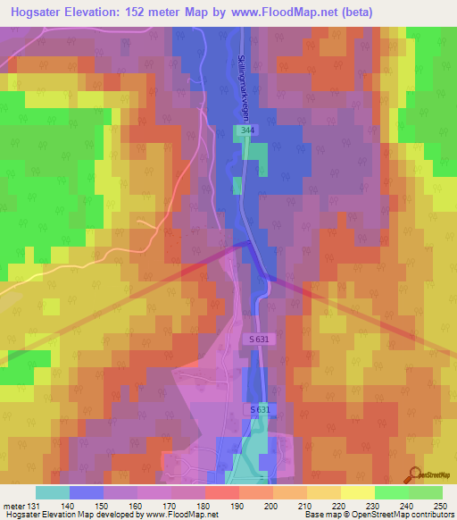 Hogsater,Sweden Elevation Map
