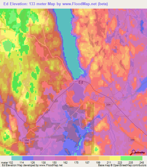 Ed,Sweden Elevation Map