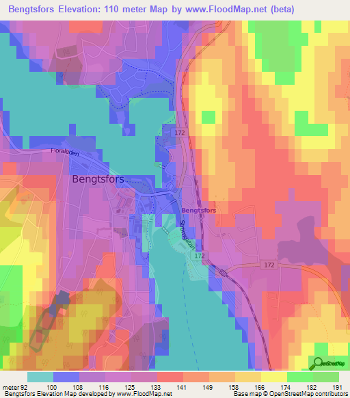 Bengtsfors,Sweden Elevation Map