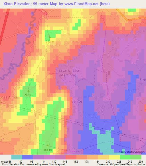 Xisto,Portugal Elevation Map