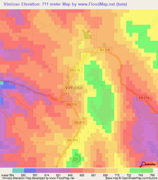 Vimioso,Portugal Elevation Map