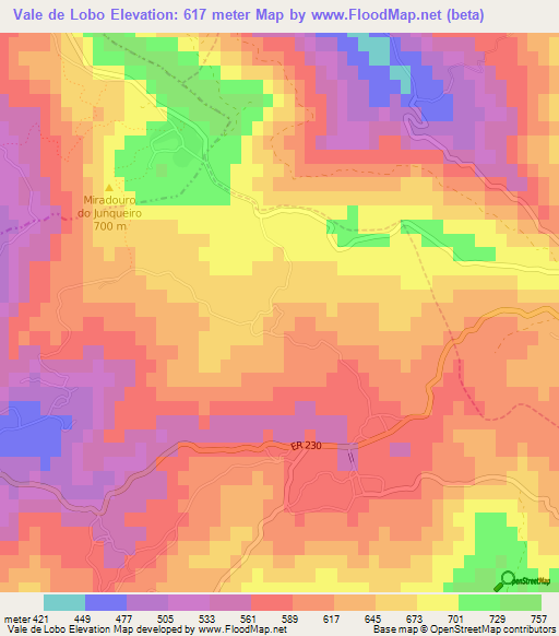 Vale de Lobo,Portugal Elevation Map
