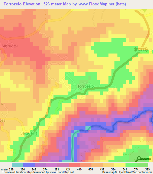 Torrozelo,Portugal Elevation Map