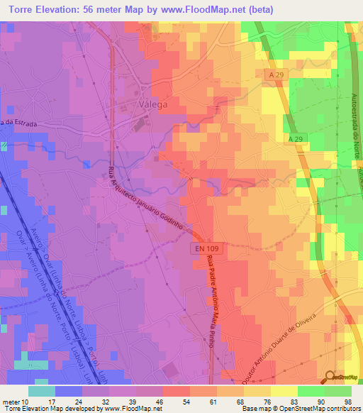 Torre,Portugal Elevation Map