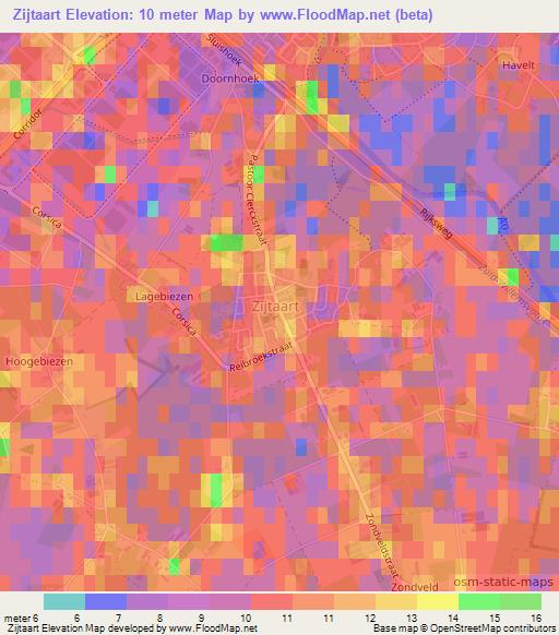 Zijtaart,Netherlands Elevation Map