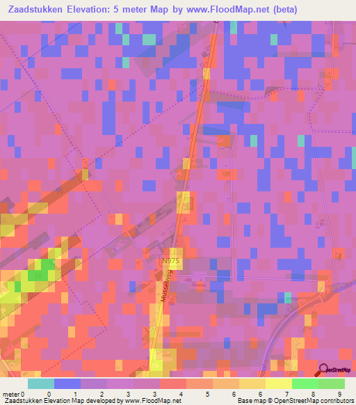 Zaadstukken,Netherlands Elevation Map