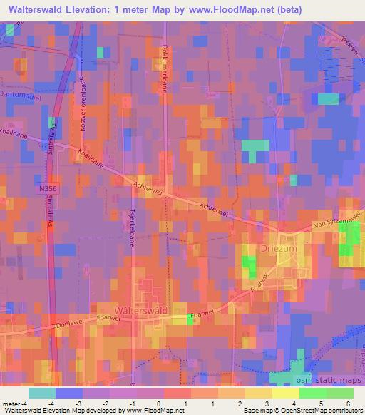 Walterswald,Netherlands Elevation Map