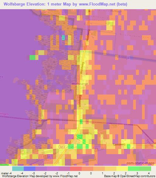 Wolfsbarge,Netherlands Elevation Map