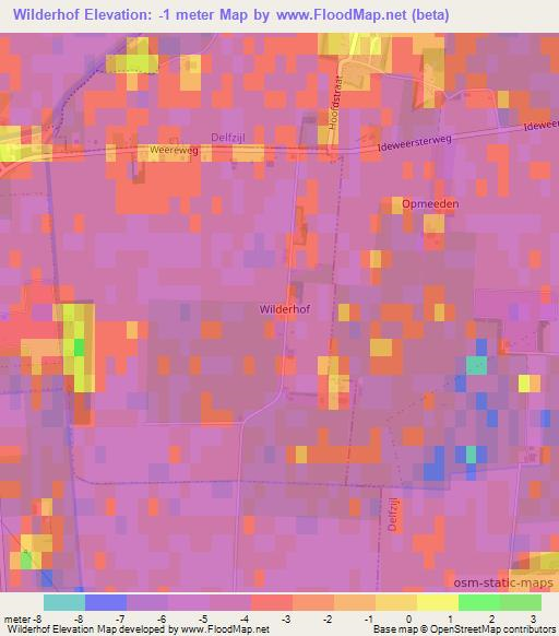Wilderhof,Netherlands Elevation Map