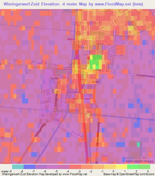 Wieringerwerf-Zuid,Netherlands Elevation Map