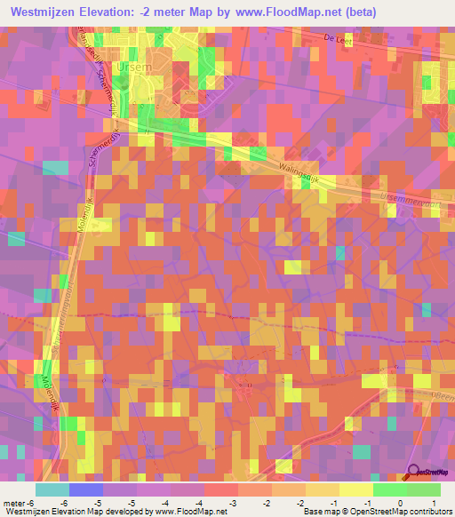 Westmijzen,Netherlands Elevation Map